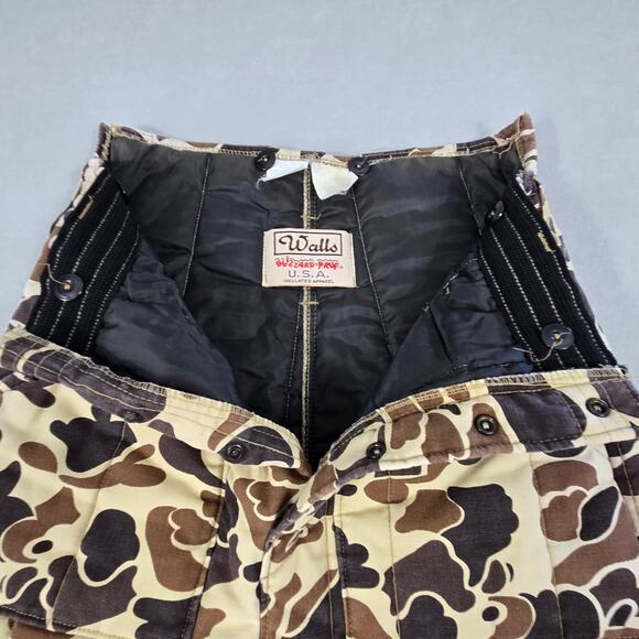 Vtg Walls Blizzard Pruf Camo Insulated Snap Closure Leg Zip Hunting Pants 30x27 - Picture 4 of 16